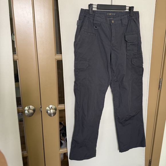 5.11 Tactical Pants - 5.11 Tactical Womens Dark Grey 8 Straight Leg‎ Cargo Pants Bottoms